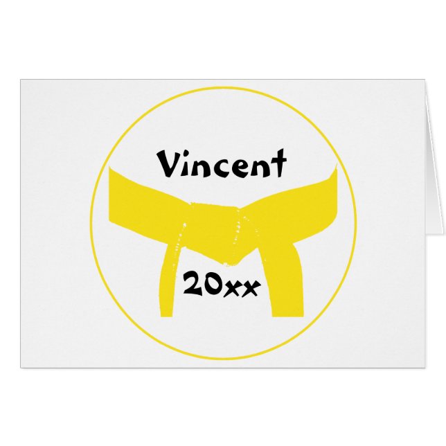 Martialkonst Gulten Bälte OBS Kort (Framsidan Horizontal)