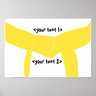 Martialkonst Gulten Bälte Poster