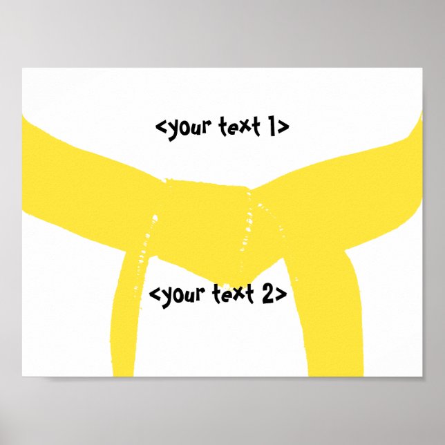 Martialkonst Gulten Bälte Poster (Framsidan)