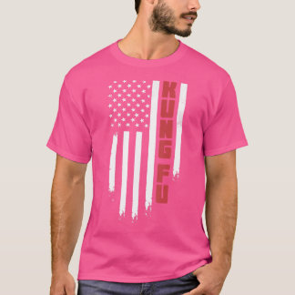Martialkonst i Kung fu USA flagga T Shirt
