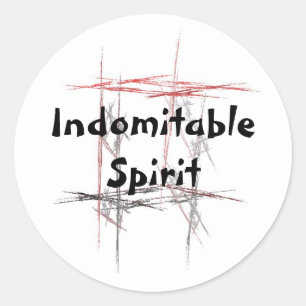 Martialkonst Indomitable Spirit Stickers Runt Klistermärke