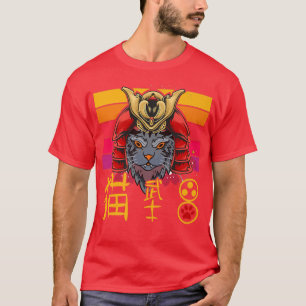 Martialkonst Japansk samurai-katt T Shirt