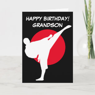Martialkonst karate anpassningsbar Grattis på föde Kort