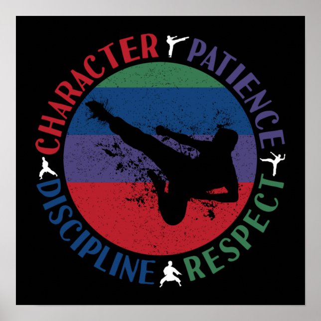 Martialkonst - Karate Core Values Poster (Framsidan)