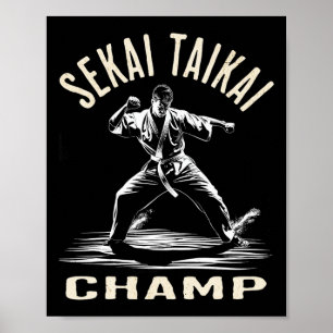 Martialkonst Karate Fläkt - Dynamic Artist Design Poster