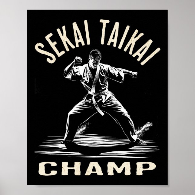 Martialkonst Karate Fläkt - Dynamic Artist Design Poster (Framsidan)