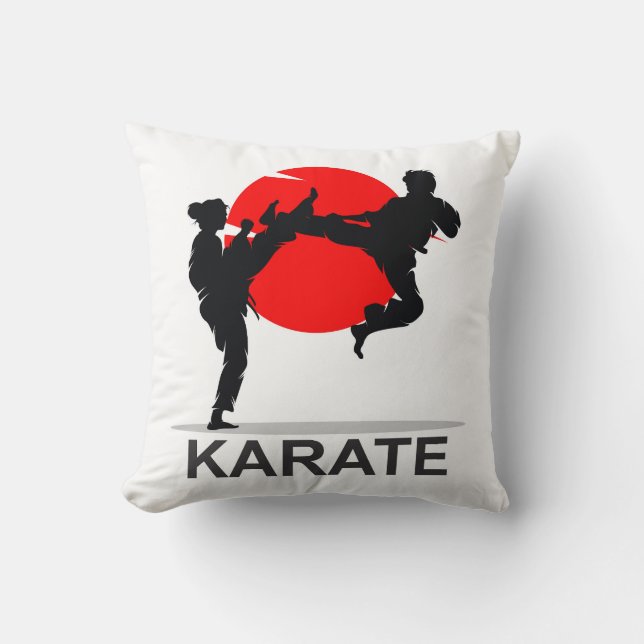 Martialkonst Karate Kambat Fighting eller Sparring Kudde (Framsida)