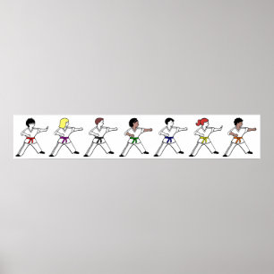 Martialkonst Kids Wall Gräns Poster
