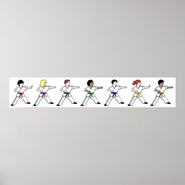 Martialkonst Kids Wall Gräns Poster (Framsidan)