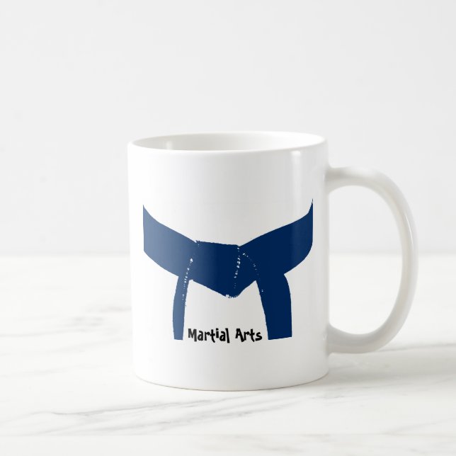 Martialkonst Mörk blått Bälte Kaffemugg (Höger)