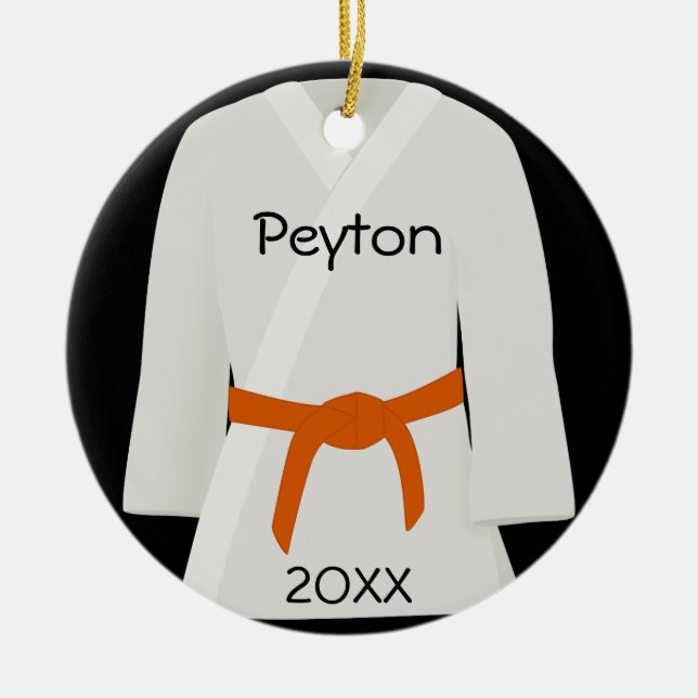 Martialkonst Orange Bälte Ornament (Framsidan)