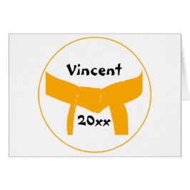 Martialkonst Orangen Bälte OBS Kort