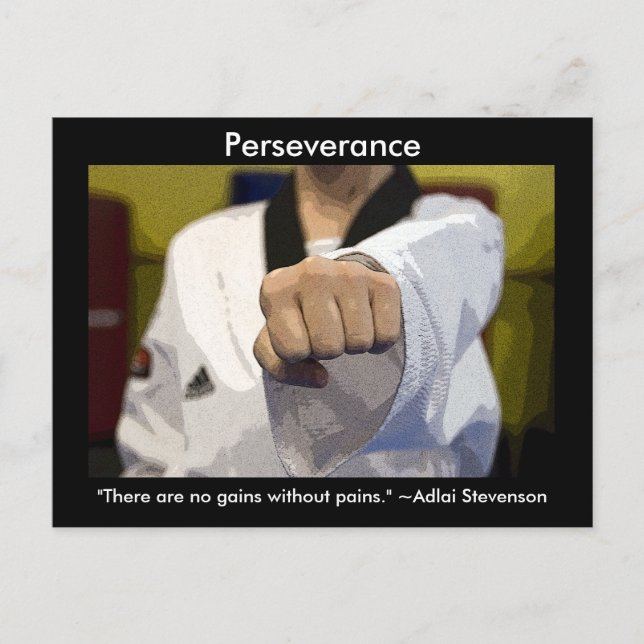 Martialkonst Perseverance Vykort (Framsida)