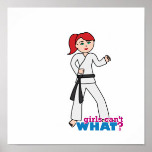 Martialkonst - Ponytail (Light/Red) Poster