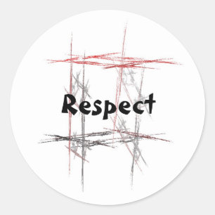 Martialkonst Respect Stickers Runt Klistermärke