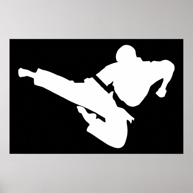 martialkonst silhouettes poster (Framsidan)