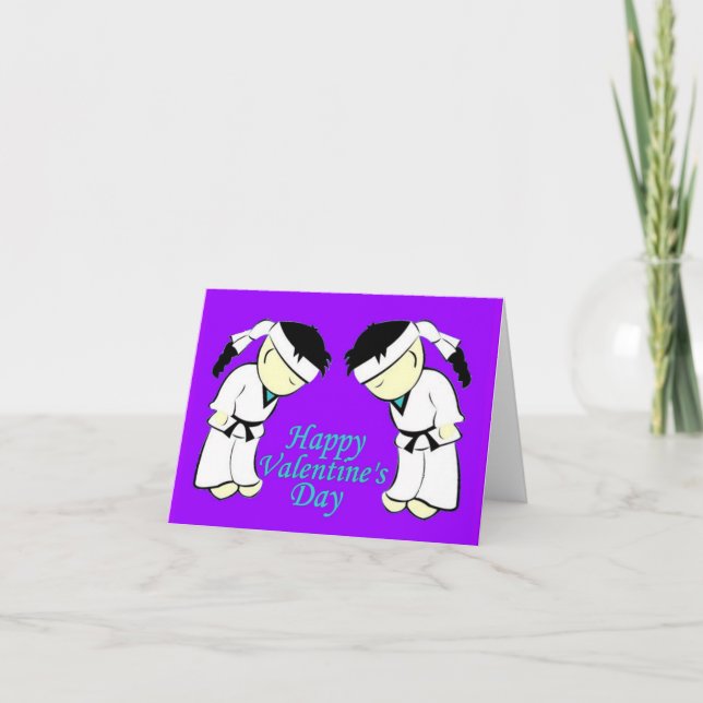 Martialkonst Studenter Valentine Cards Helgkort (Framsida)