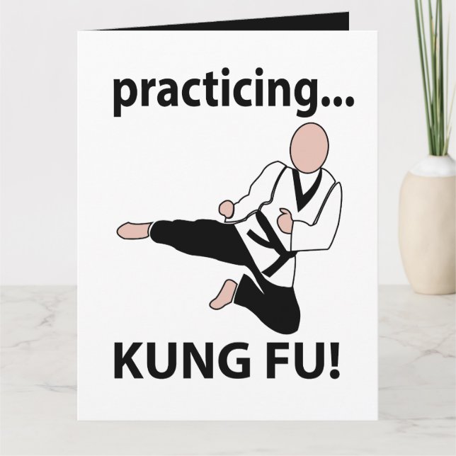 Martialkonsten kung fu Black Bälte Kort (Framsida)