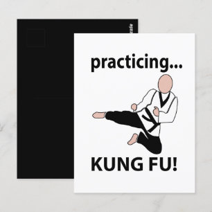 Martialkonsten kung fu Black Bälte Vykort