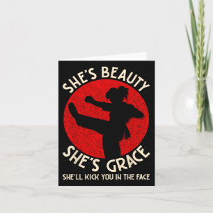 Martialkonsten Maven Beauty och Grace Karate Kick Kort