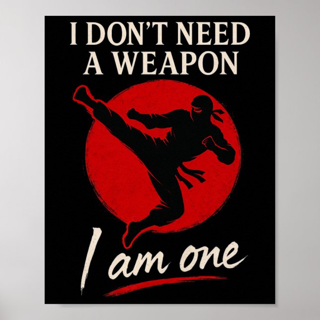 Martialkonsten Ninja Fighter Jag är Vapenknacket Q Poster (Framsidan)