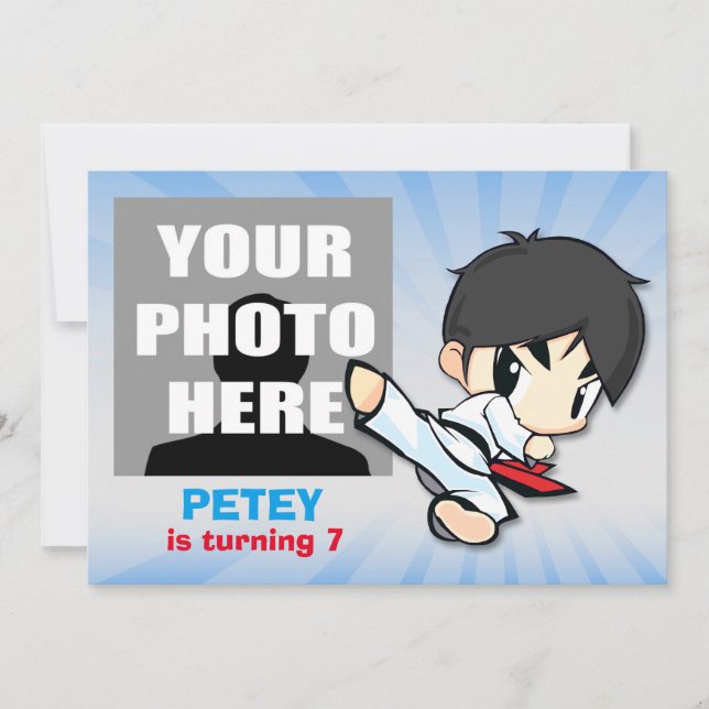 Martialkonstinbjudan - ANPASSNINGSBAR Inbjudningar (Framsida)