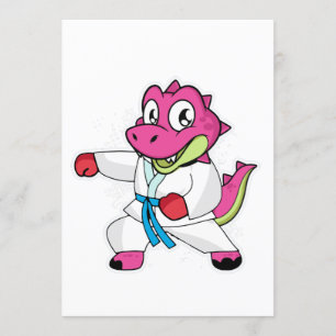 Martialteckningar Dinosaur Girl Inbjudningar