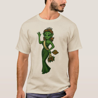 Martian Beauty Queen | Retro Sci-Fi Alien Pin-Up C T Shirt