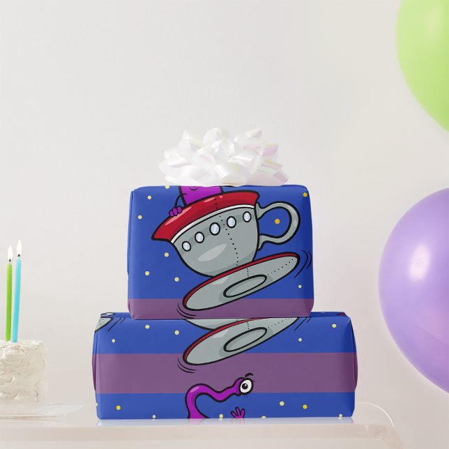 Martian Character Wrapping Papper Presentpapper (Skapare uppladdad)