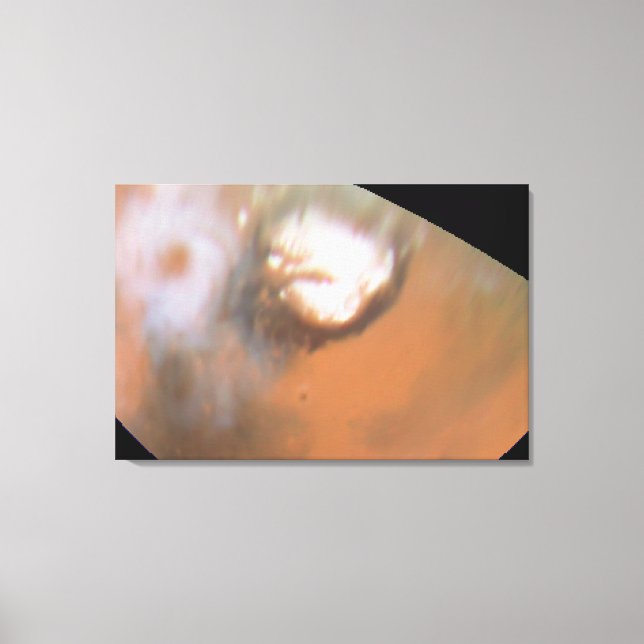 Martian Cyclone, Seen från norra Polarna Canvastryck (Framsida)