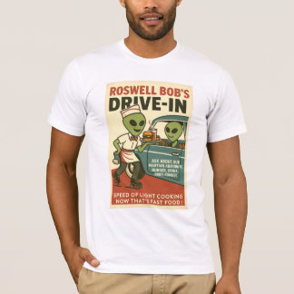 Martian Drive-In 1950's Roswell Utomjordingars Ret T Shirt
