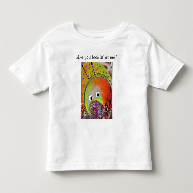 "Martian Fish" Småbarn Pullover Hoodie Tee Shirt (Framsida)