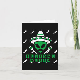 Martian Illegal Alien Mexican Area-51 Roligt Hallo Kort