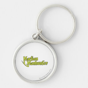 Martian Manhunter Logotyp Rund Silverfärgad Nyckelring
