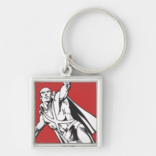 Martian Manhunter Soars 2 Fyrkantig Silverfärgad Nyckelring