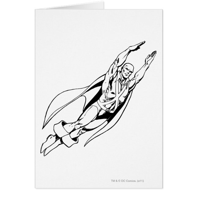 Martian Manhunter Soars 4 Hälsningskort (Framsidan)