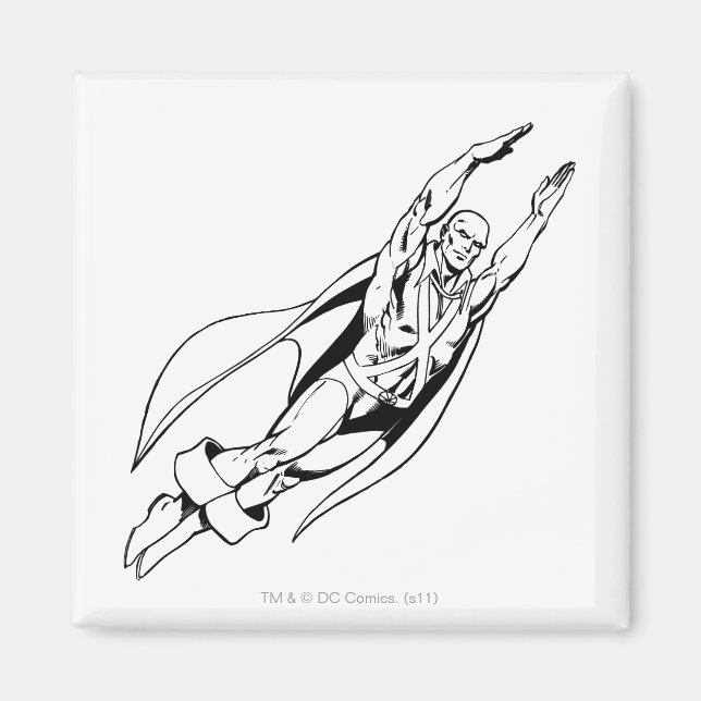 Martian Manhunter Soars 4 Magnet (Framsidan)