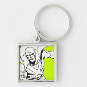 Martian Manhunter Soars 5 Fyrkantig Silverfärgad Nyckelring