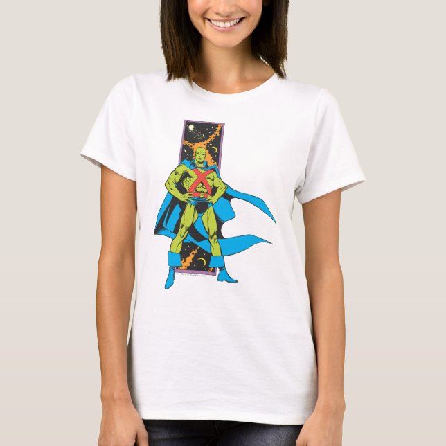 Martian Manhunter & Space BackDrop T-shirt (Framsida)
