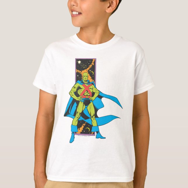 Martian Manhunter & Space BackDrop T-shirt (Framsida)