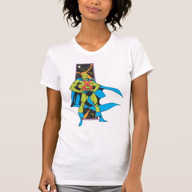 Martian Manhunter & Space BackDrop Tee Shirt (Framsida)
