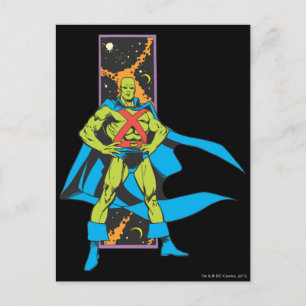 Martian Manhunter & Space-bakgrund Vykort