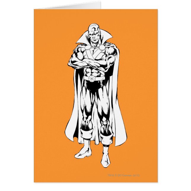 Martian Manhunter Stolkontur Hälsningskort (Framsidan)