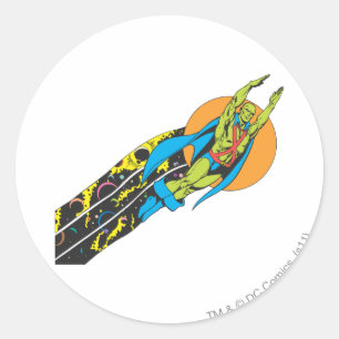 Martian Manhunter tar flyget Runt Klistermärke
