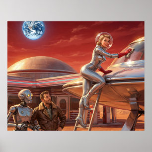 Martian Pit Stop – 1950-talets Framtid Poster
