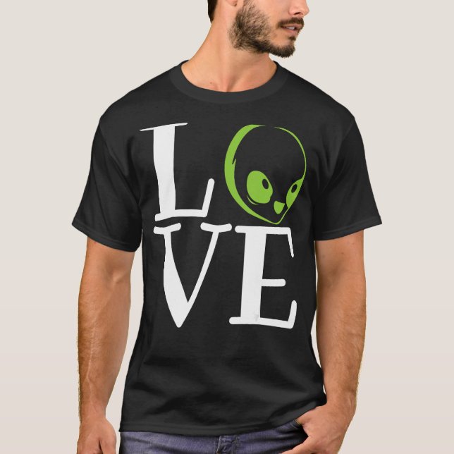 Martian Rymden UFO Planets Believer Flies Sa T Shirt (Framsida)