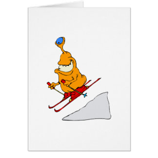 Martian Skier Hälsningskort