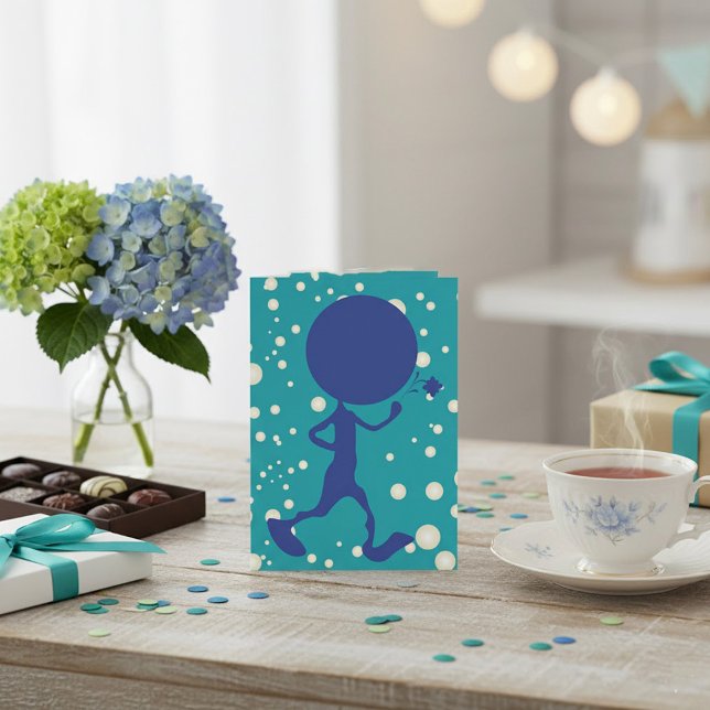 Martian som bär en blommande utlänningsinbjudan inbjudningar (Skapare uppladdad)