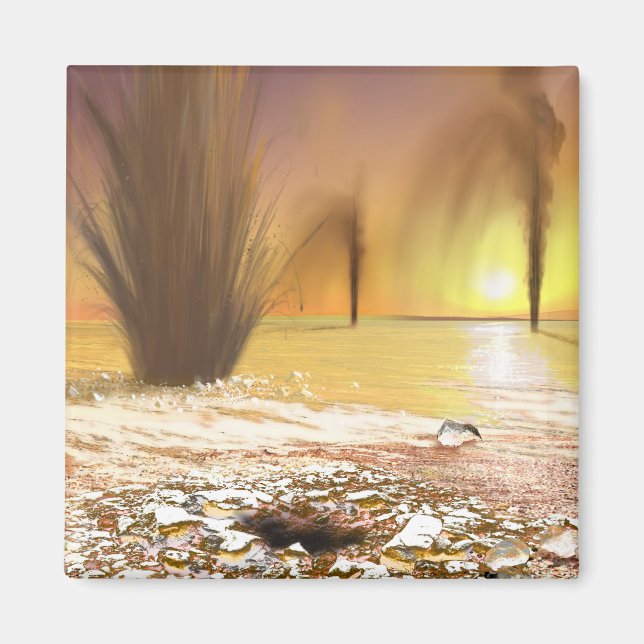 Martian South polar glass cap Magnet (Framsidan)