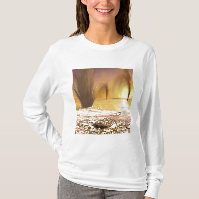 Martian South polar glass cap Tee Shirt (Framsida)